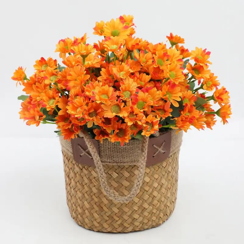 💥Last Day 85% OFF🌼- Artificial Outdoor Sunset Mums Flowers - UV resistant, Waterproof, Windproof
