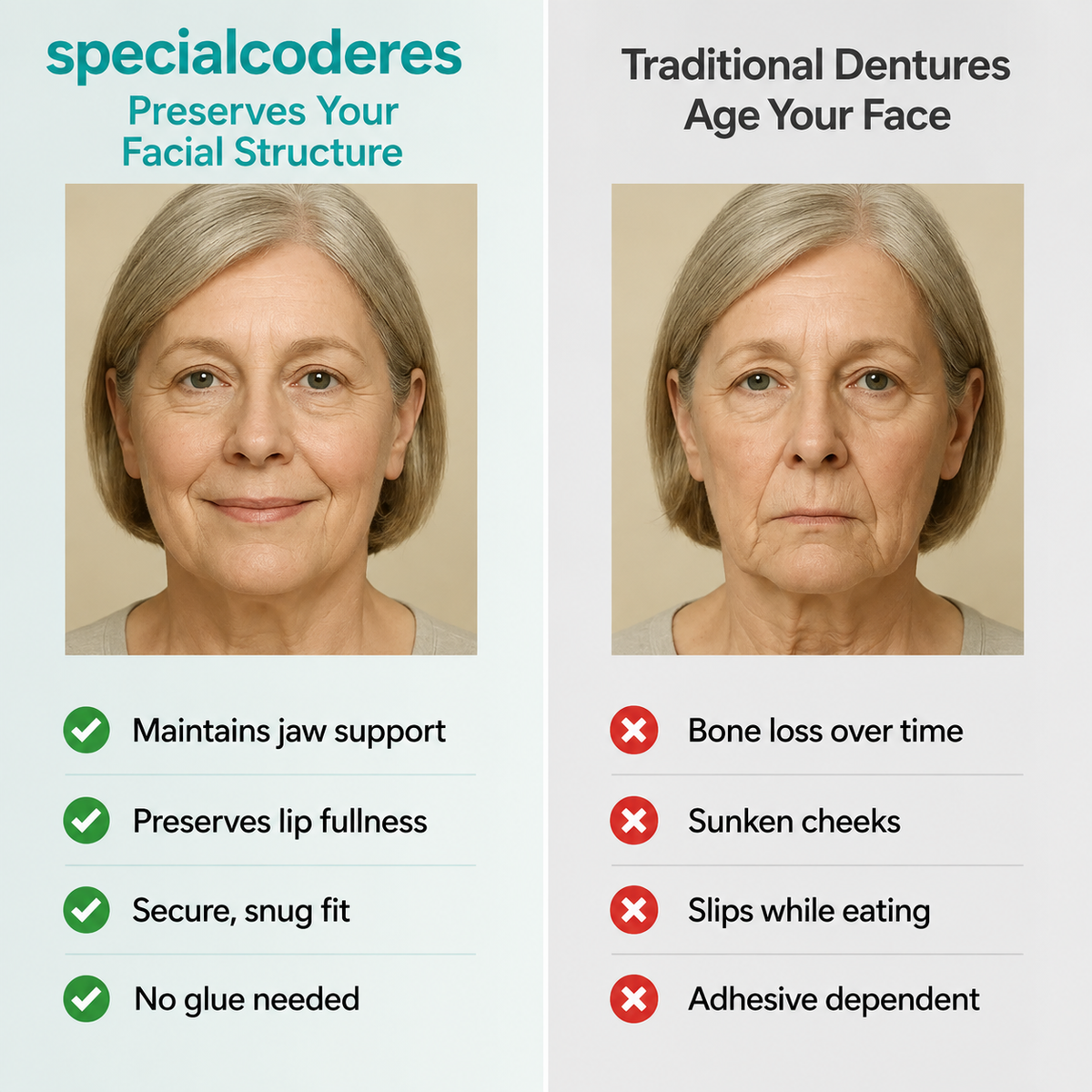🌎Ends Today: 70% OFF! ⏰specialcoderes™ Medical Full Denture with Strong Suctiond🦷Obtain Dental Association Certification