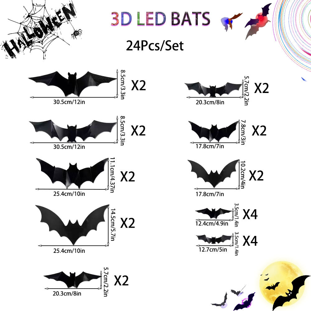 🎃 EARLY HALLOWEEN 49% OFF 🦇Halloween 3D Bat LED Wall Light Decor