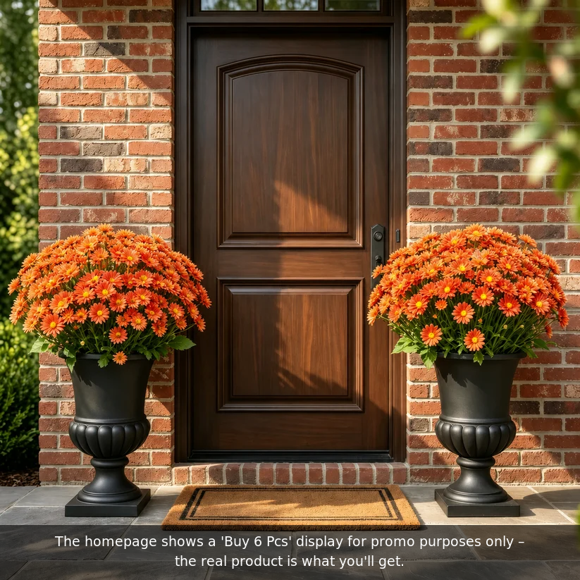 💥Last Day 85% OFF🌼- Artificial Outdoor Sunset Mums Flowers - UV resistant, Waterproof, Windproof