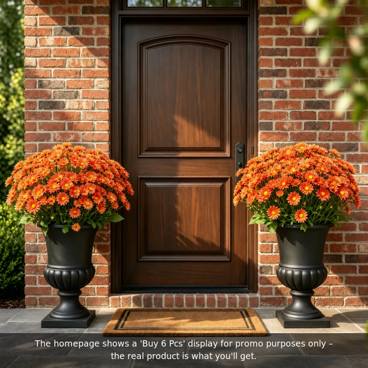 💥Last Day 85% OFF🌼- Artificial Outdoor Sunset Mums Flowers - UV resistant, Waterproof, Windproof