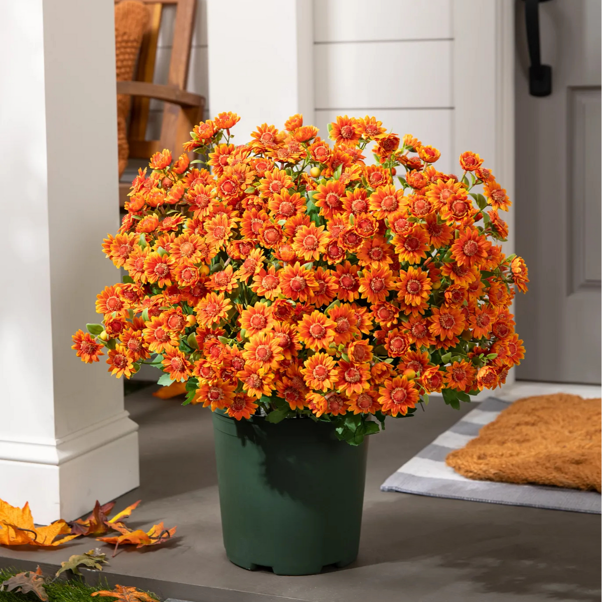 💥Last Day 85% OFF🌼- Artificial Outdoor Sunset Mums Flowers - UV resistant, Waterproof, Windproof