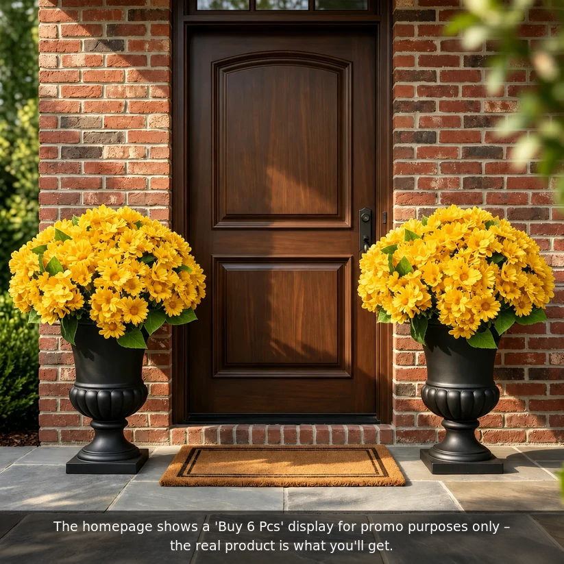 💥Last Day 85% OFF🌼- Artificial Outdoor Sunset Mums Flowers - UV resistant, Waterproof, Windproof