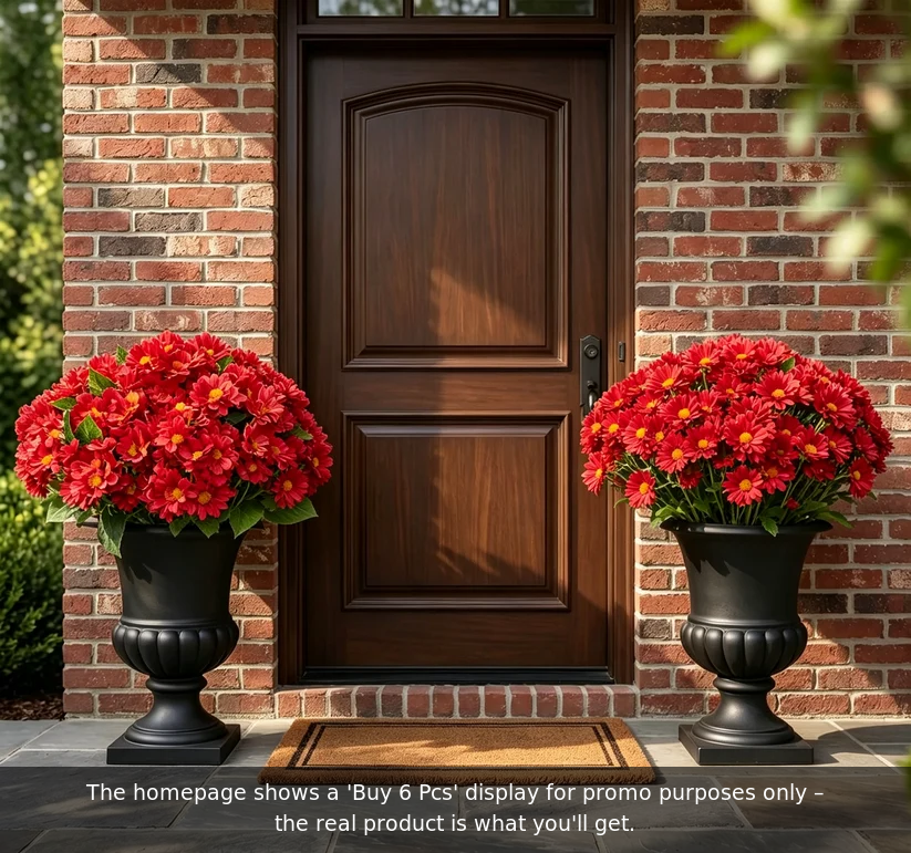 💥Last Day 85% OFF🌼- Artificial Outdoor Sunset Mums Flowers - UV resistant, Waterproof, Windproof