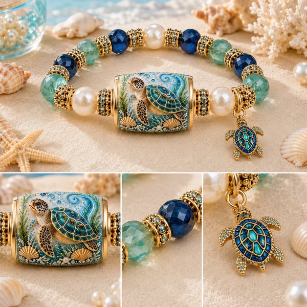 🌊 Limited Edition Ocean Guardian Bracelet Set | Coastal Gift Jewelry