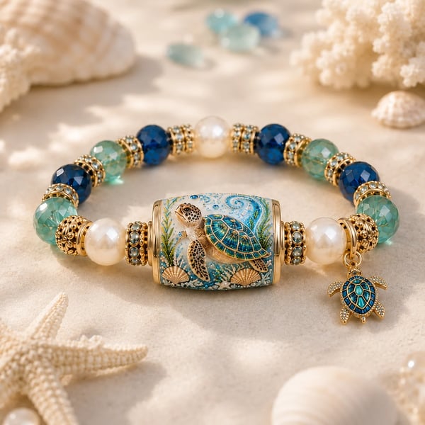 🌊 Limited Edition Ocean Guardian Bracelet Set | Coastal Gift Jewelry