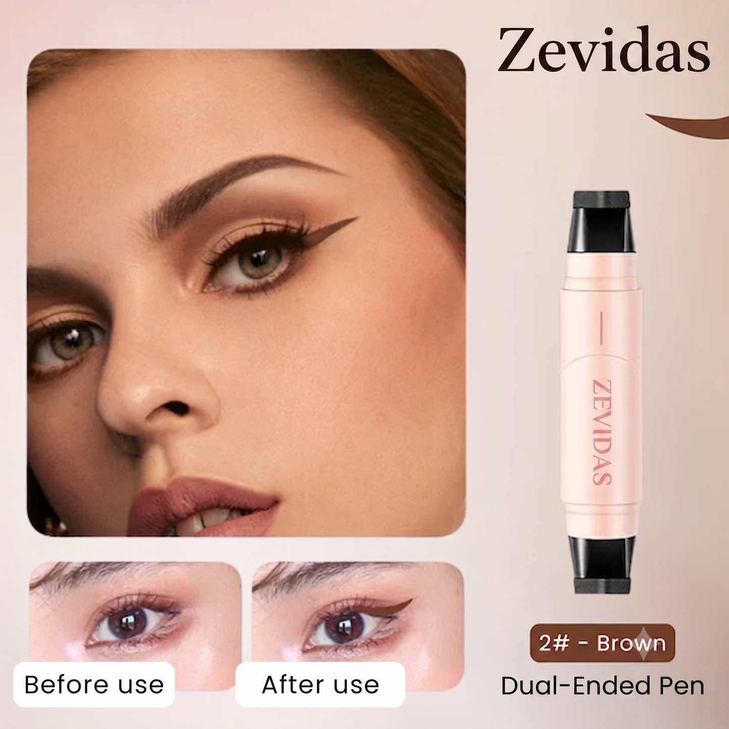 Rolings™ 2-in-1 Winged Eyeliner Stamp & Liquid Pen – Easy Symmetrical Cat Eye in Seconds