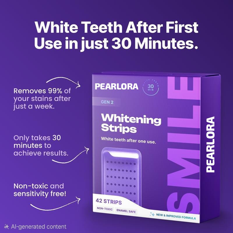 Pearlora™ Whitening Strips — Whiter Teeth After One Use