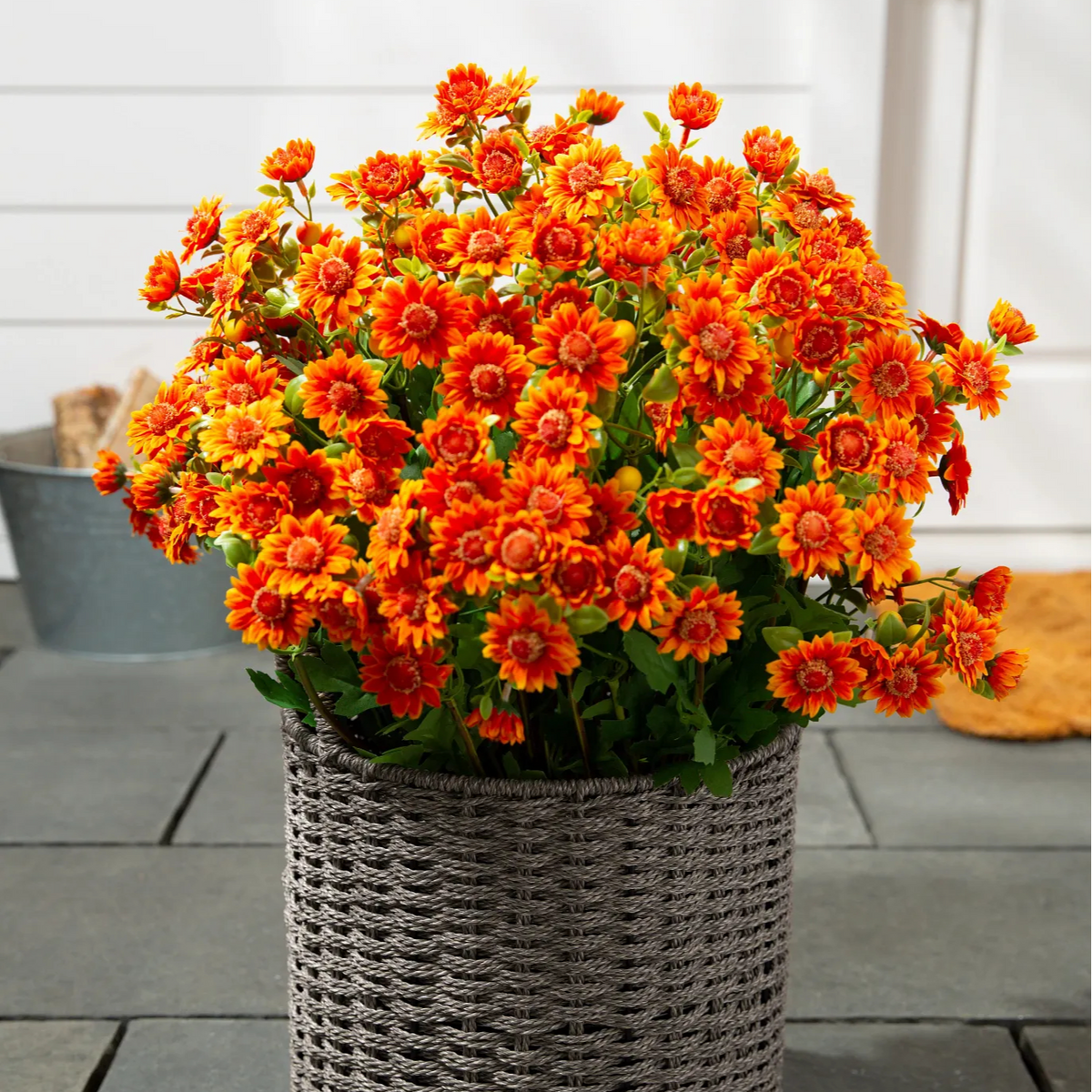💥Last Day 85% OFF🌼- Artificial Outdoor Sunset Mums Flowers - UV resistant, Waterproof, Windproof